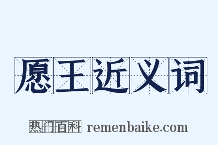 愿王近义词是什么意思的图片